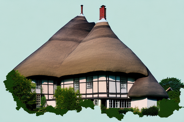 A belgian house with a thatched roof